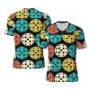 Stylish Athletic Sports Jersey Retro Pickleball Print Men's Rugby Jersey Large Black view 1