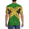 Stylish Athletic Sports Jersey Glitter-Jamaica-Flag-Proud Men's Rugby Jersey Medium view 4