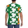 Stylish Athletic Sports Jersey Patricks-Day-Irish-Flag Men's Rugby Jersey X-Large view 4