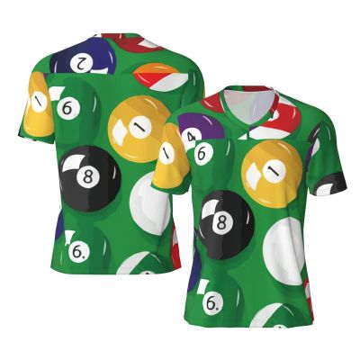 Stylish Athletic Sports Jersey Billiards-Full-Base-Pattern Men's Rugby Jersey 4X-Large Black