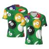 Stylish Athletic Sports Jersey Billiards-Full-Base-Pattern Men's Rugby Jersey 4X-Large Black view 1
