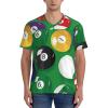 Stylish Athletic Sports Jersey Billiards-Full-Base-Pattern Men's Rugby Jersey 4X-Large Black view 3