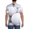 Stylish Athletic Sports Jersey 3D-Golf-Balls-Pattern Men's Rugby Jersey Xx-Large Black view 4