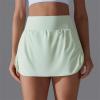 NineFit Basics Tennis Skirts for Women with Shorts High Waisted Athletic Skort Tummy Control Golf Skirt Running Shorts with Pockets Green, Small view 3