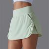 NineFit Basics Tennis Skirts for Women with Shorts High Waisted Athletic Skort Tummy Control Golf Skirt Running Shorts with Pockets Green, Small view 4