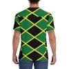 Stylish Athletic Sports Jersey Jamaican-Flag-Stripe-Caribbean Men's Rugby Jersey 3X-Large view 4