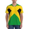 Stylish Athletic Sports Jersey Jamaican-Flag-Pride Men's Rugby Jersey Medium view 3