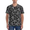 Stylish Athletic Sports Jersey Satanic-Sigil-Baphomet-Pentagram Men's Rugby Jersey X-Large Black view 2