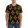 Stylish Athletic Sports Jersey Marie-Fleur-De-Lis Men's Rugby Jersey Xx-Large Black view 2