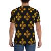 Stylish Athletic Sports Jersey Marie-Fleur-De-Lis Men's Rugby Jersey Xx-Large Black view 4