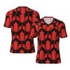 Stylish Athletic Sports Jersey Canada-Maple-Leaf-Baseball Men's Rugby Jersey Medium Black view 1