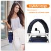 AceTreker 30 40 oz Stanley Cup Sleeve Bag with Paracord Handle & Straw Cap, Neoprene Insulated Thermos Car Mug Carrier Pouch with Phone Pocket for Walking Driving Work-Navy view 2