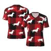 Stylish Athletic Sports Jersey Dachshund-Buffalo-Plaid Men's Rugby Jersey Large Black view 1