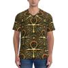 Stylish Athletic Sports Jersey Ankh-Egyptian-Symbol Men's Rugby Jersey 3X-Large Black view 2