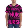 Stylish Athletic Sports Jersey Nurse-Gifts-Nursing-Student Men's Rugby Jersey Xx-Large Black view 4