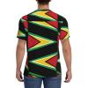 Stylish Athletic Sports Jersey Guyana-Flag-Jamaica-Plaid Men's Rugby Jersey Medium view 4