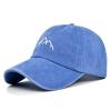 Baseball Cap Women Men Vintage Washed Distressed Hats Adjusted Cotton Dad Hat Adjustable Trucker Headwear (Blue, One Size) view 2