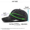 Baseball Cap Women Men Vintage Washed Distressed Hats Adjusted Cotton Dad Hat Adjustable Trucker Headwear (Blue, One Size) view 3