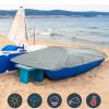 112.6" Lx78.7 W Pedal Boat Cover Large,Paddle Boat Cover 600D Sun Waterproof Dustproof Paddle Board Covers for Outdoor Storage,3-5 Person Paddle Board Protector(Gray) view 2
