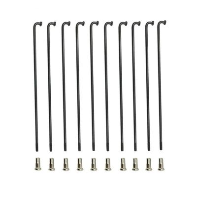 USJIAHAO 12G 2.6 Mm E-bike Spokes Black Color J-bend Electric Bike Motor Wheel Spokes Diameter 2.6 Mm 45# Steel Material E-bicycle Spokes(183mm)