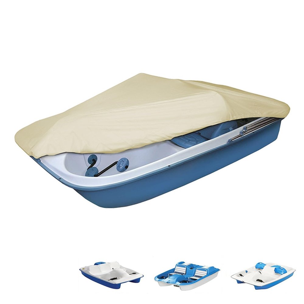 112.6" Lx78.7 W Pedal Boat Cover Large,Paddle Boat Cover 600D Sun Waterproof Dustproof Paddle Board Covers for Outdoor Storage,3-5 Person Paddle Board Protector(Beige)