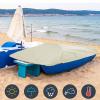 112.6" Lx78.7 W Pedal Boat Cover Large,Paddle Boat Cover 600D Sun Waterproof Dustproof Paddle Board Covers for Outdoor Storage,3-5 Person Paddle Board Protector(Beige) view 2