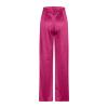 NineFit Basics Women High Waisted Satin Cargo Pants Wide Leg Casual Pants Multi Pockets Silk Baggy Flowy Long Straight Leg Trousers, Small, Hot Pink view 3