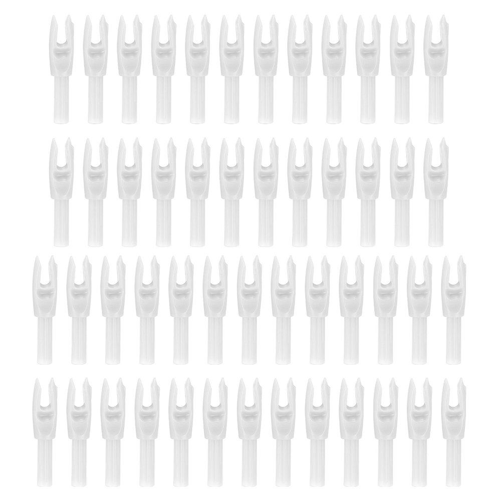 PATIKIL Archery Arrows Nocks 4.2mm 0.165", 50 Pack Insert Arrow Nock Replacement for Hunting Arrows Compound Bow Recurve Bow, White