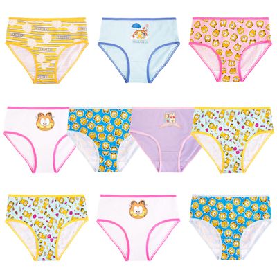 Nickelodeon Garfield & Odie Exclusive 10-PK Underwear Panties and 4-PK Shorts Sizes 4, 6, 8 & 10