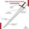 Armory Replicas Pendragon's Sword of Fury - Black & Bronze 45" 440 Stainless Steel with Engraved Dragons and Lions, Includes Faux Leather Lining Scabbard (Bronze & Black) view 3