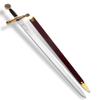 Armory Replicas Pendragon's Sword of Fury - Gold & Black 45" Stainless Steel Blade with Engraved Dragons and Lions, Includes Faux Leather Scabbard (Gold & Black) view 1