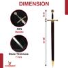 Armory Replicas Pendragon's Sword of Fury - Gold & Black 45" Stainless Steel Blade with Engraved Dragons and Lions, Includes Faux Leather Scabbard (Gold & Black) view 2