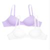 Fruit of The Loom Girls First T-Shirt Bra with Underwire 2 Pack Stellar Orchid/White L view 1