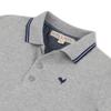 Hope & Henry Boys' Organic Short Sleeve Knit Pique Polo Shirt, Medium, Dark Gray Heather view 4