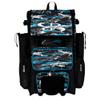 Boombah Rolling Superpack Baseball/Softball Gear Bag - Telescopic Handle - Holds 4 Bats - Wheeled Version - Razor Black/Columbia/White view 1