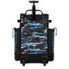 Boombah Rolling Superpack Baseball/Softball Gear Bag - Telescopic Handle - Holds 4 Bats - Wheeled Version - Razor Black/Columbia/White view 3