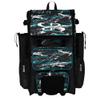 Boombah Rolling Superpack Baseball/Softball Gear Bag - Telescopic Handle - Holds 4 Bats - Wheeled Version - Razor Black/Teal/White