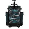 Boombah Rolling Superpack Baseball/Softball Gear Bag - Telescopic Handle - Holds 4 Bats - Wheeled Version - Razor Black/Teal/White view 3