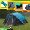 6 Person Camping Tent - Water-Resistant Cabin Style Outdoor Shelter with Built-in Screen Tent and Carrying Bag by Wakeman Outdoors (Blue) view 2
