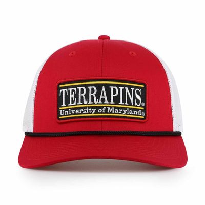 The Game NCAA Adult Elite Everyday Adjustable Mesh Trucker Hat, Mesh Snapback Performance Sweatband & Unisex Fit (Maryland Terrapins - Red, Adjustable)
