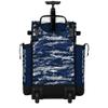 Boombah Rolling Superpack Baseball/Softball Gear Bag - Telescopic Handle - Holds 4 Bats - Wheeled Version - Razor Navy/Gray/White view 3