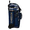 Boombah Rolling Superpack Baseball/Softball Gear Bag - Telescopic Handle - Holds 4 Bats - Wheeled Version - Razor Navy/Vegas Gold/White view 2