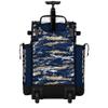 Boombah Rolling Superpack Baseball/Softball Gear Bag - Telescopic Handle - Holds 4 Bats - Wheeled Version - Razor Navy/Vegas Gold/White view 3