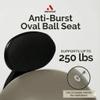 Aeromat Elite Yoga Ball Chair for Office & Home 250lbs Cap  Ergonomic Balance Ball Desk Chair w/Lockable Wheels,Adjustable Height, Anti-Burst Removable Ball, Back Support for Posture & Core Relief view 4