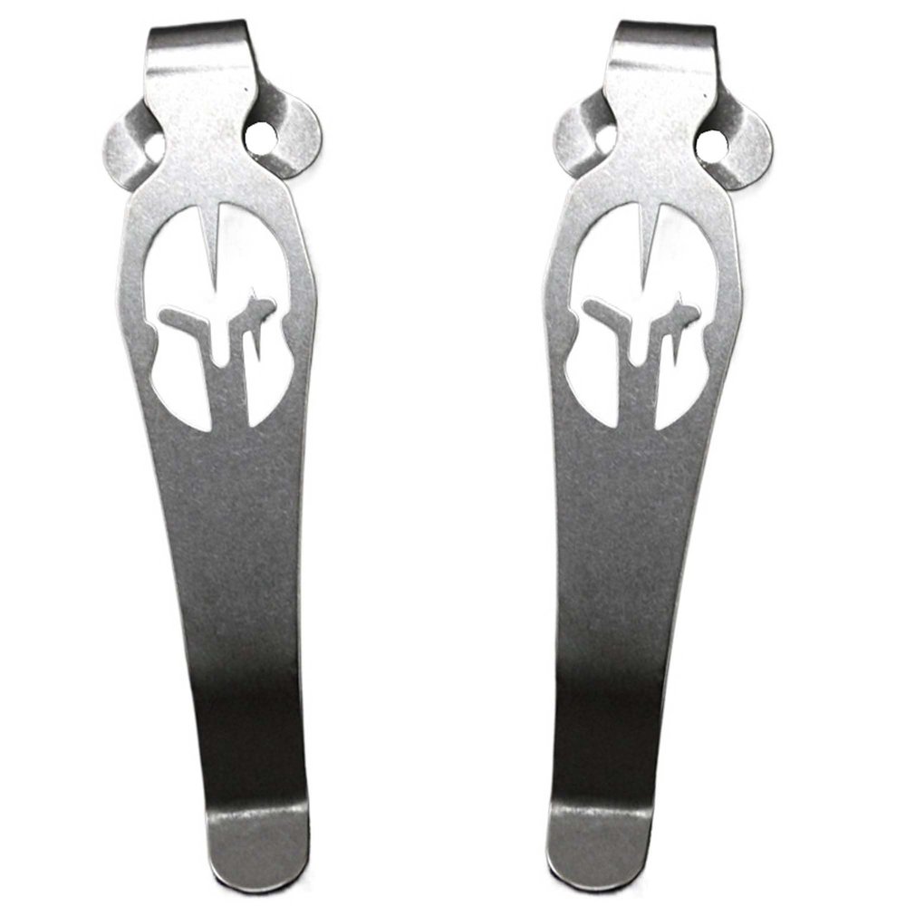 2PCS Titanium Deep Carry Pocket Clip Fits for Emerson CQC Griptilian 551 710, Custom Back Clip DIY Replacement Accessory