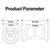 COLOFULWAY 3" Boat Trailer Roller Assembly with Spoke fits 1/2" Shaft, Boat Bow Roller fits 3 inch Wide Bracket view 2