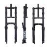 Snow Beach Bike Suspension Fork 20 Inch 4.0 Tire Fat Air Forks Travel 140mm, 1-1/8inch Steerer Bike Forks Spread 135mm Double Shoulder Shock Absorbing Front Fork QR Manual Lockout view 1