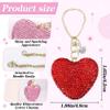 Etyishe Compatible with Cup Accessories,Red Glitter Heart Charm for Cup with Handle,Bling Cute Keychain for Water Bottles 40&30 Oz Tumbler for Girls Women(Red) view 2