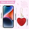 Etyishe Compatible with Cup Accessories,Red Glitter Heart Charm for Cup with Handle,Bling Cute Keychain for Water Bottles 40&30 Oz Tumbler for Girls Women(Red) view 4