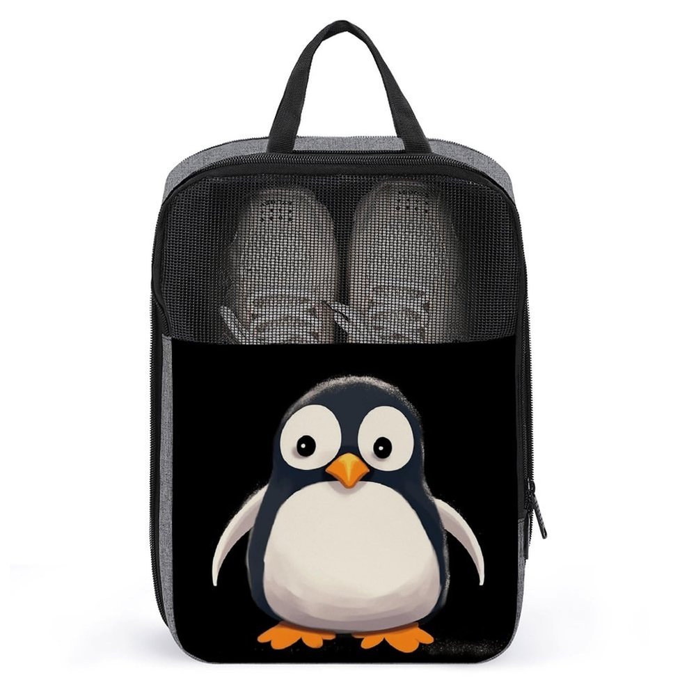 NHYDSPQ Travel Shoe Bag,Cute Penguinm Print Shoe Bag,portable Organizer Shoe Pouch Be Used for Travel And Daily Storage, style